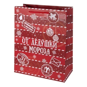 Пакет подарочный «От Дедушки Мороза» 18x23 см 82304852 STLM-2049418