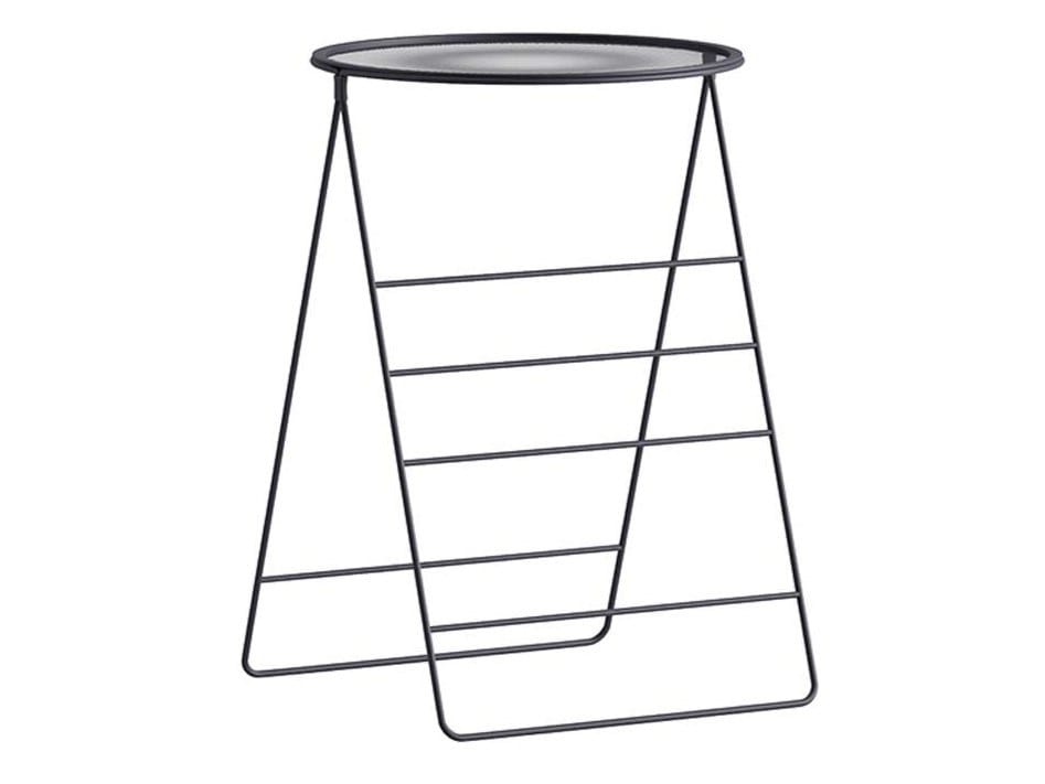 Высокий окрашенный металлический журнальный столик с подносом Ersa HI ARCH-00153049 - Вид №9