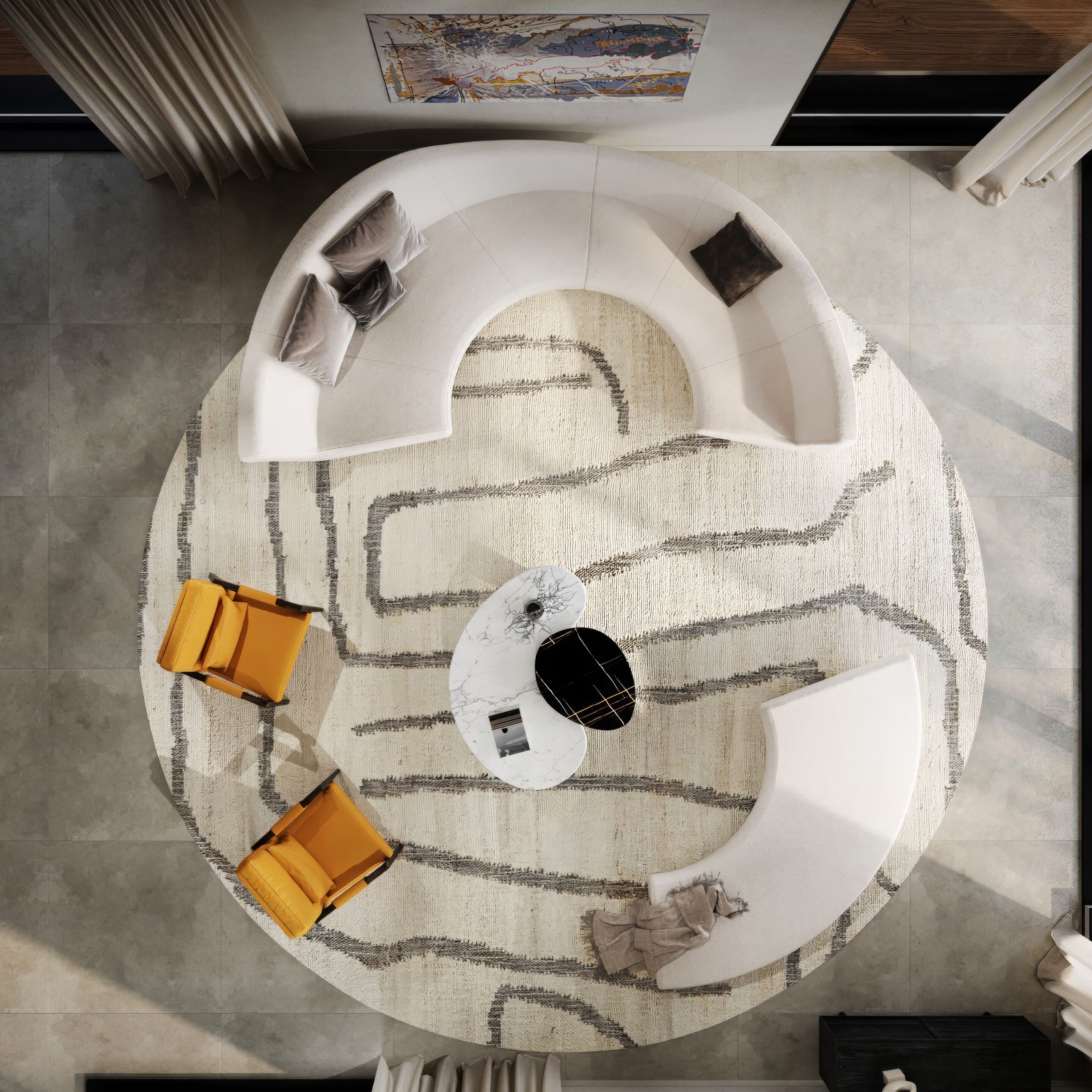 5-местный изогнутый тканевый диван Formitalia Венера ARCH-00036987 - Вид №4