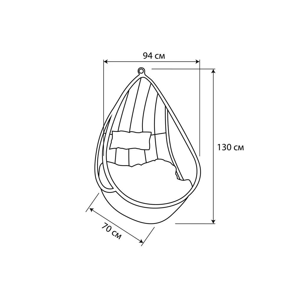 Кресло подвесное «Кения», цвет коричневый (без опоры) GREENGARD STLM-2175925 - Вид №4