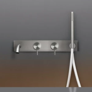 Настенный 2 смесители, установленные для ванной с носиком L. макс. 185 мм и цилиндрический ручной душ диаметр 18 м т  MIL86 CEADESIGN