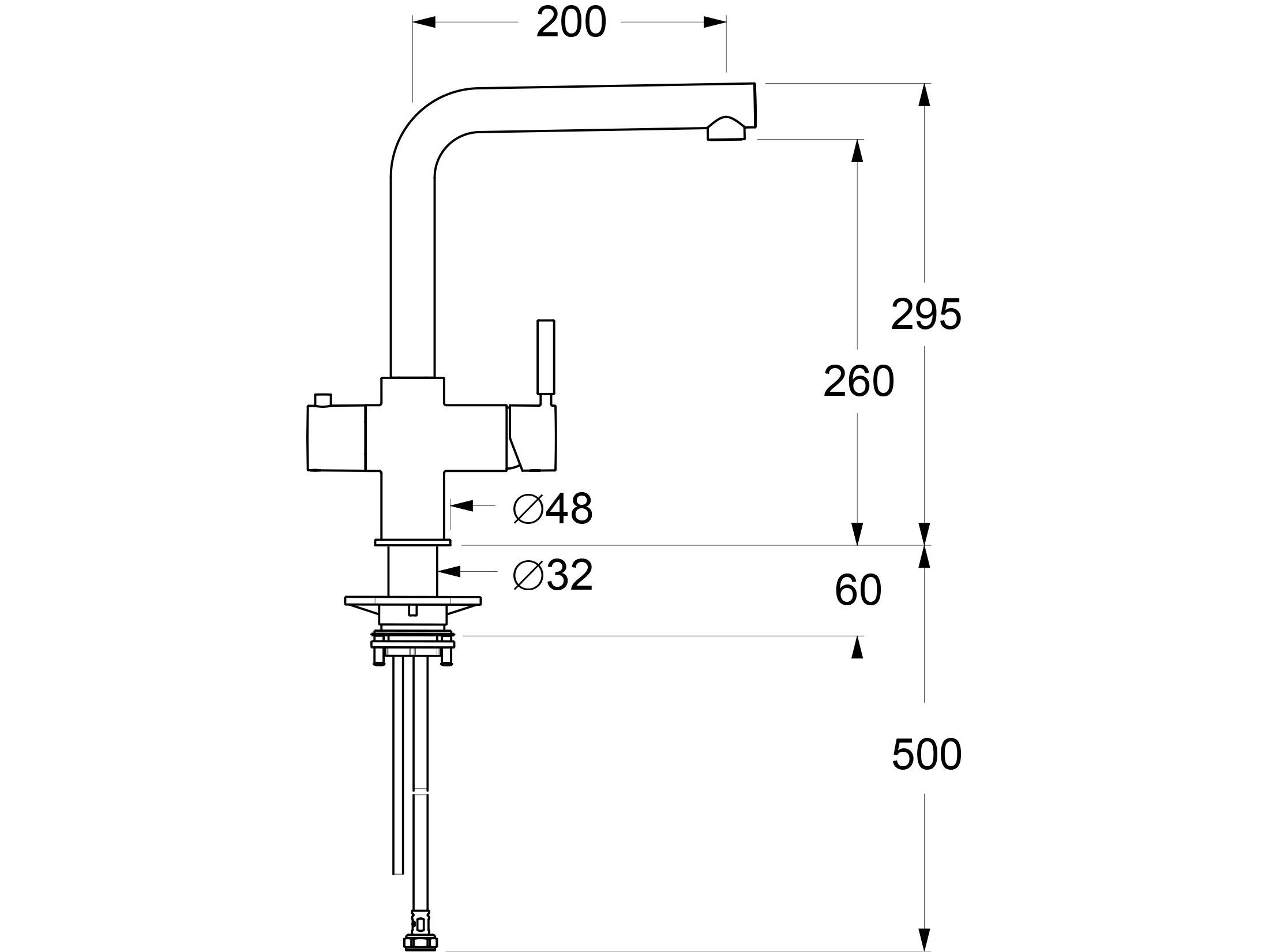 Однорычажный смеситель для кухни с поворотным изливом GUGLIELMI RUBINETTERIE чистый ARCH-00022530 - Вид №7