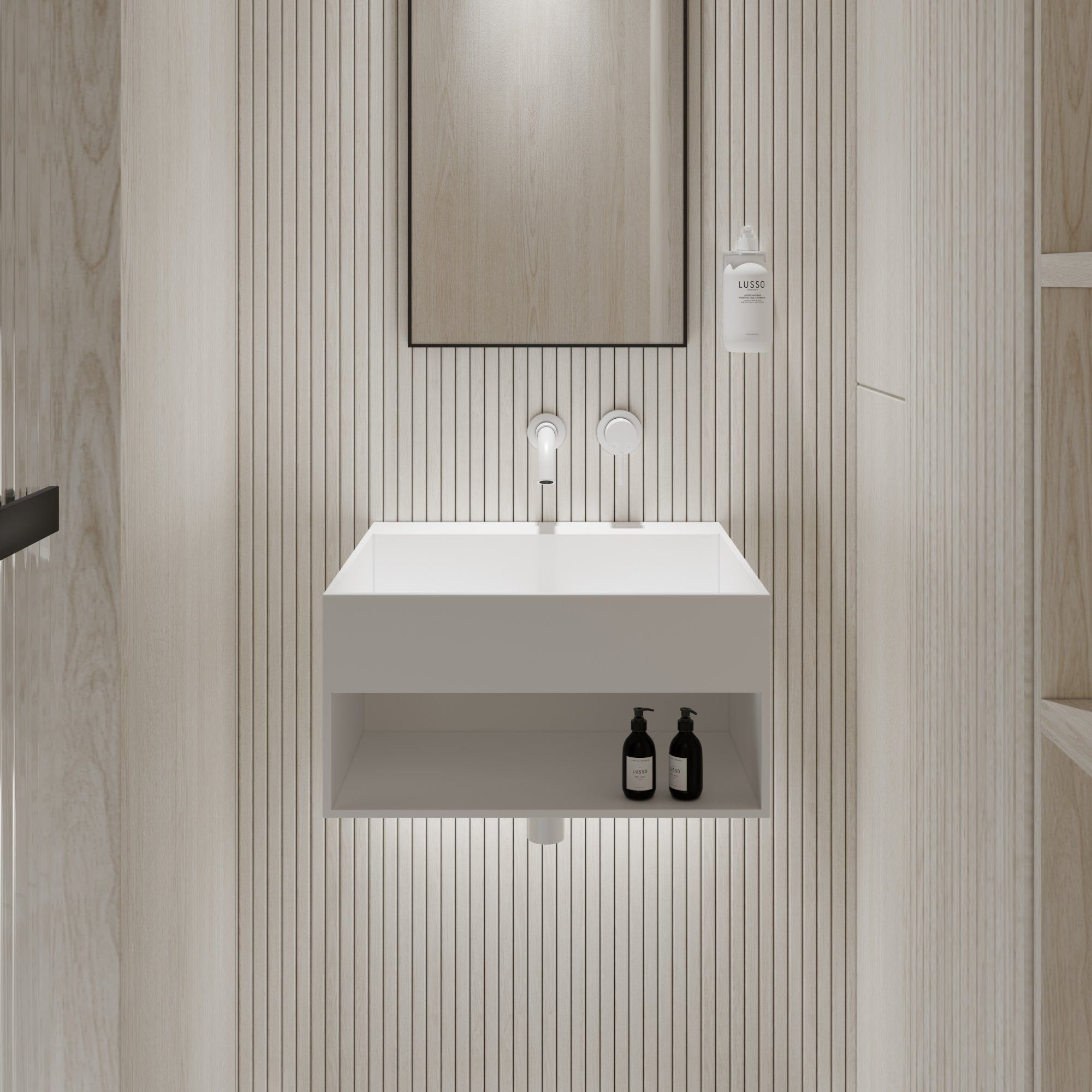 Прямоугольный подвесной умывальник из смолы LUSSO Ethos ARCH-00060965 - Вид №13