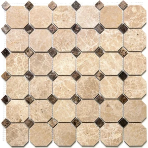 Мозаика Natural Octagon 7M036+7M022-BP мрамор 30.5x30.5 см