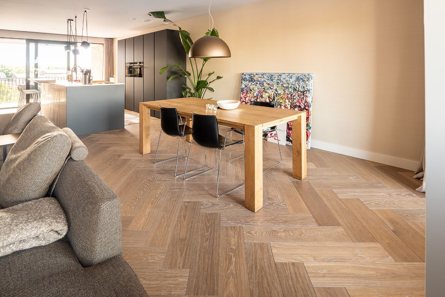 Дубовый паркет Dennebos Flooring серый ARCH-00036133 - Вид №4