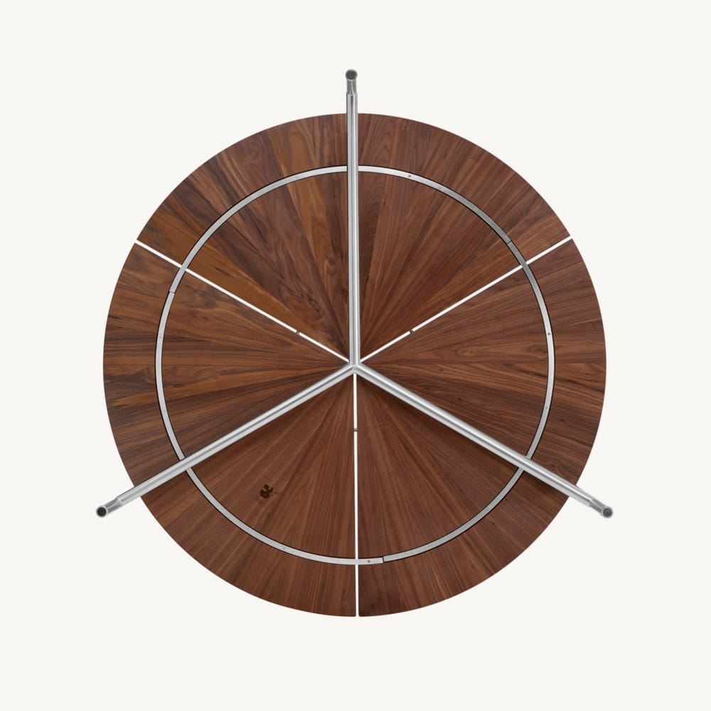 Круглый стол из нержавеющей стали и дерева BassamFellows ARCH-00146156 - Вид №5