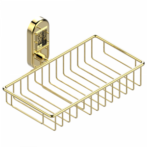 A2C-2620 Полочка комбинированная для мыла и мочалки с фланцем 240 x 130 мм Thg-paris Oceania Покрытие PVD золотистый цвет