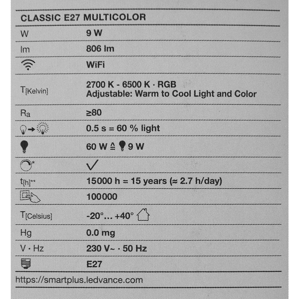 Набор умных ламп светодиодных Wi-Fi Osram Smart Plus E27 220-240 В 9 Вт груша матовая 806 лм изменение цвета RGB 89143936 STLM-2106219 LEDVANCE  - Вид №9
