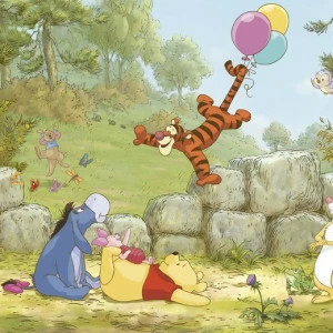 8-460-Winnie-Pooh-Ballooning Фотообои Komar Disney 2.54х3.68 м