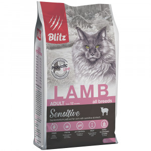 ПР0037312 Корм для кошек adult lamb cat с мясом ягненка сух. 2кг Blitz