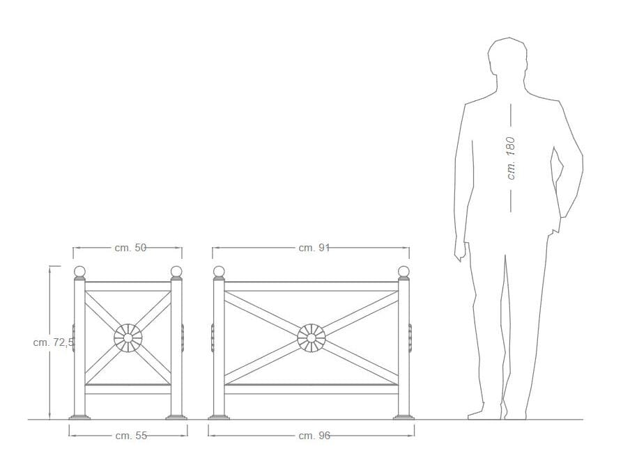 Перфорированная плантатор из листового металла DIMCAR ARCH-00056146 - Вид №2
