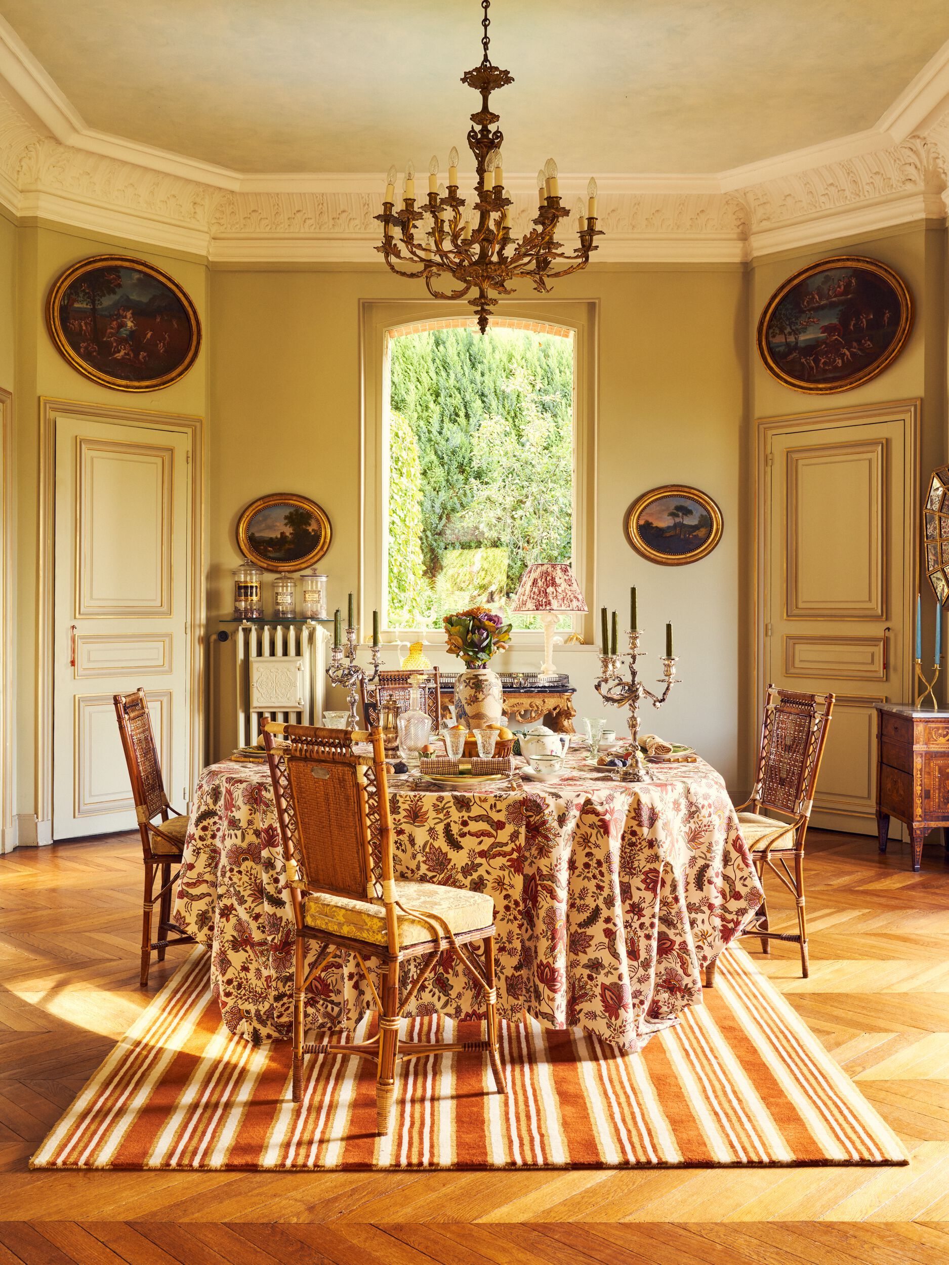 Изготовленный на заказ полосатый шерстяной прямоугольный ковер LELIEVRE Quenin-Belle Époque ARCH-00008958 - Вид №1