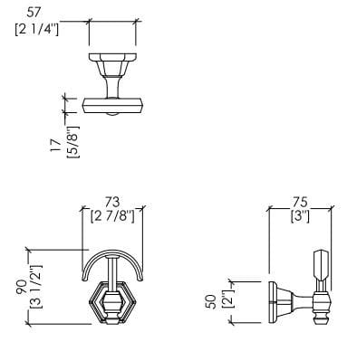 Вешалка для полотенец из латуни Devon&Devon юбилей ARCH-00039446 - Вид №2