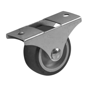 Колесо мебельное неповоротное без тормоза 40 мм до 50 кг цвет серый
