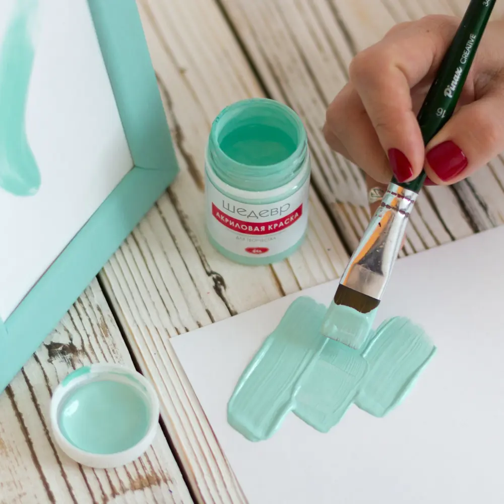 Краска акриловая Шедевр глянцевая цвет аквамарин 60 г STLM-2099434 - Вид №4