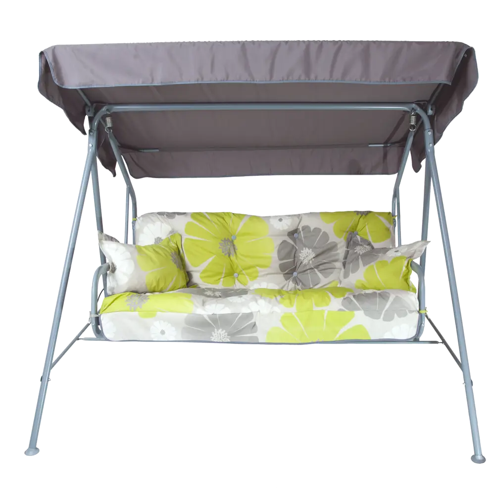 Качели садовые Бари 3-х местные (до 180 кг) серый/ желтый Santreyd STLM-2034891 - Вид №1