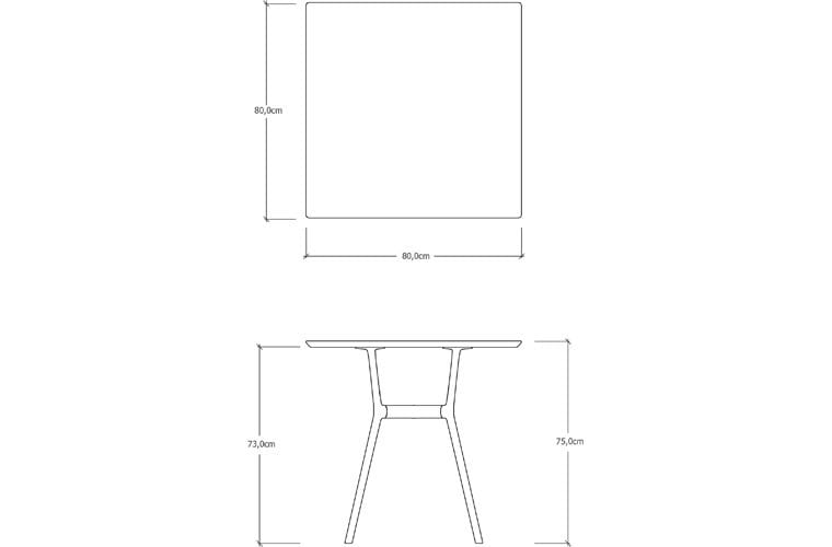 Квадратный садовый стол TRIBÙ филиал ARCH-00087058 - Вид №7