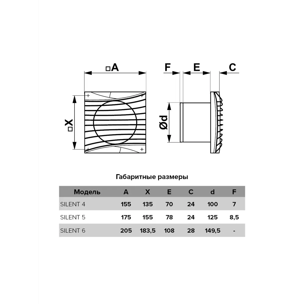 DiCiTi Silent 4C Turbo — бесшумный вытяжной вентилятор с обратным клапаном 83212147 STLM-0039461 - Вид №6