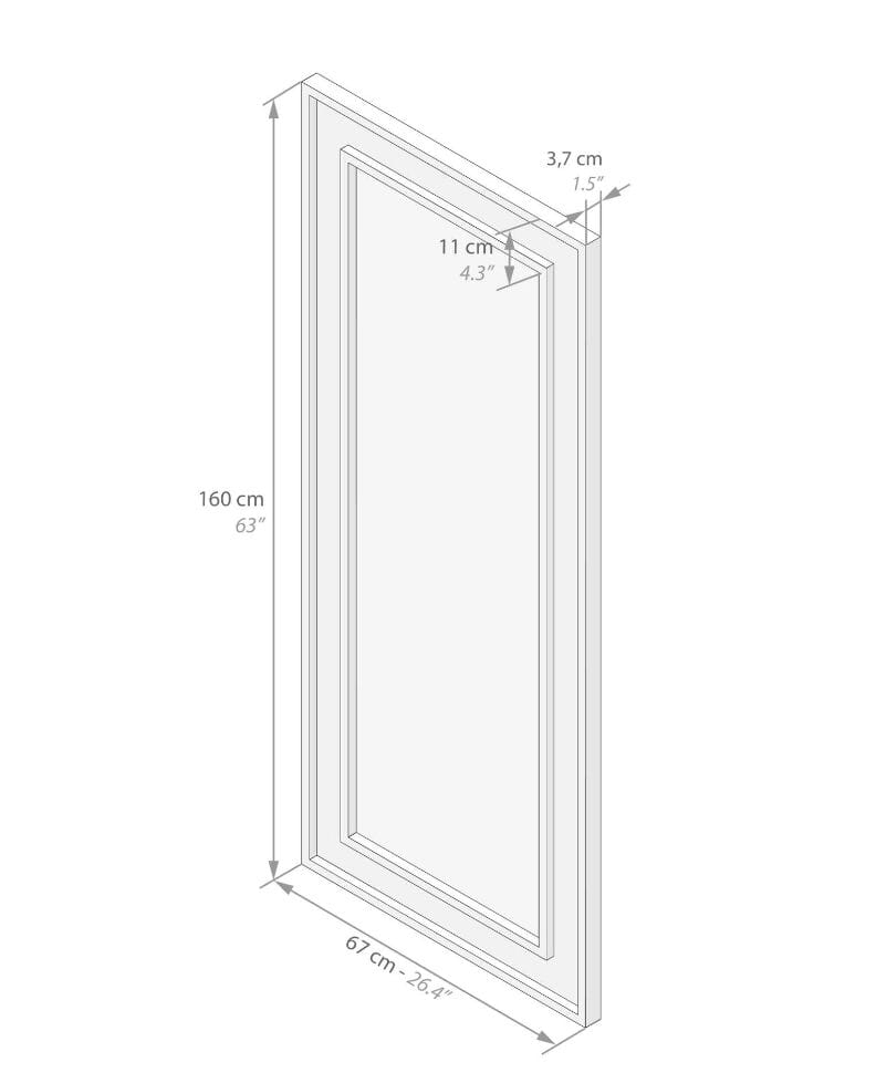 Напольное и настенное зеркало с облагороженной рамой Mobili Fiver Angelica ARCH-00051322 - Вид №6