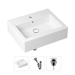 90704577 Раковина накладная 21520651 50.5см, с донным клапаном и сифоном Bathroom Sink STLM-0346378 LAVINIA BOHO