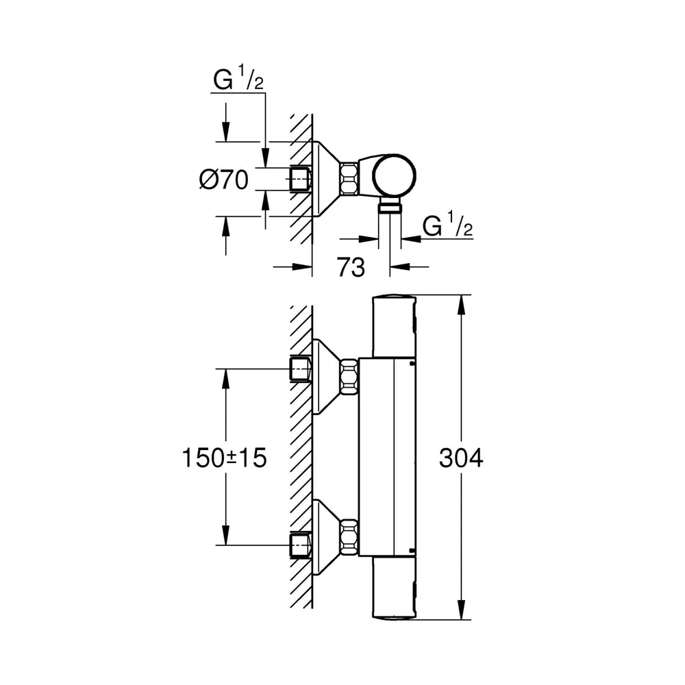 Термостат для душа Grohe Precision Start 34594000 STLM-2207553 - Вид №10