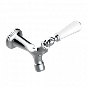 G28-166/H Кран настенный 1/2" для горячей воды Thg-paris 1900 с рукоятками Хром