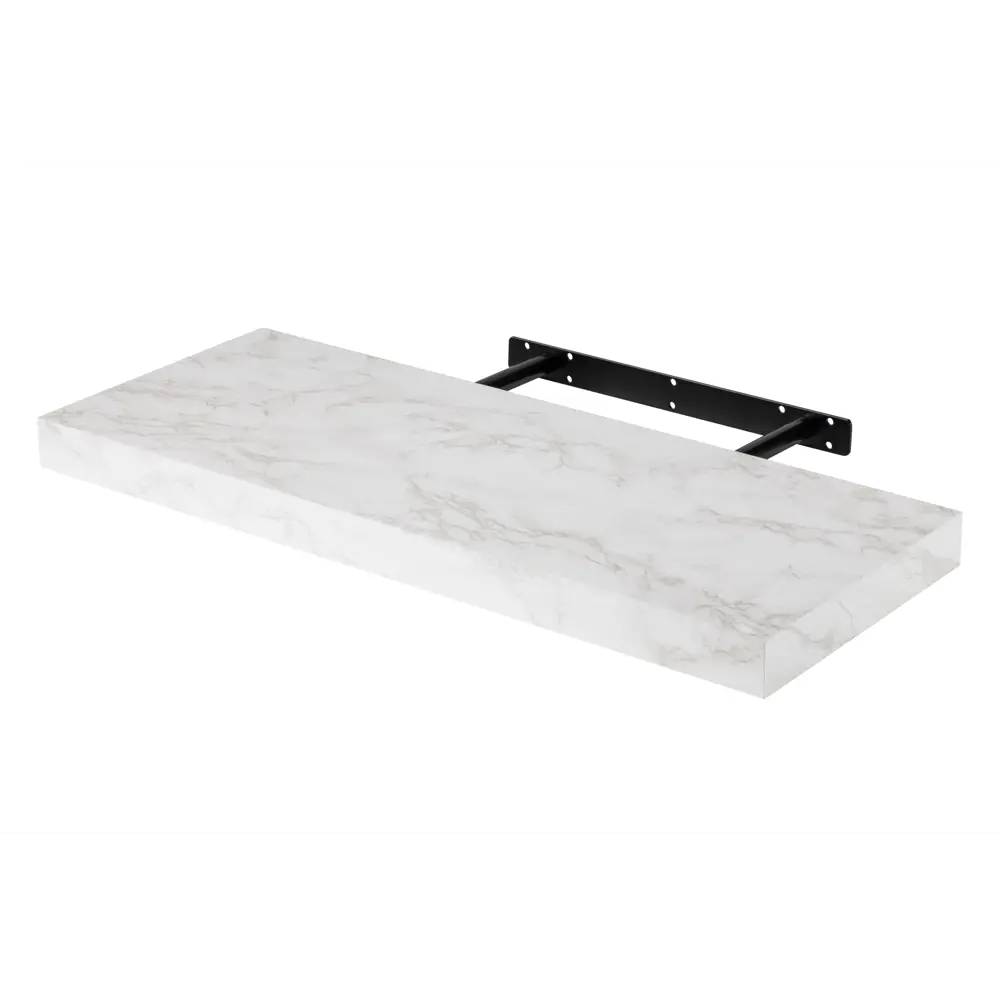 Настенная полка KONSENSA 60x23.5 см со скрытым креплением МДФ цвет светлый мрамор STLM-2131001 - Вид №5