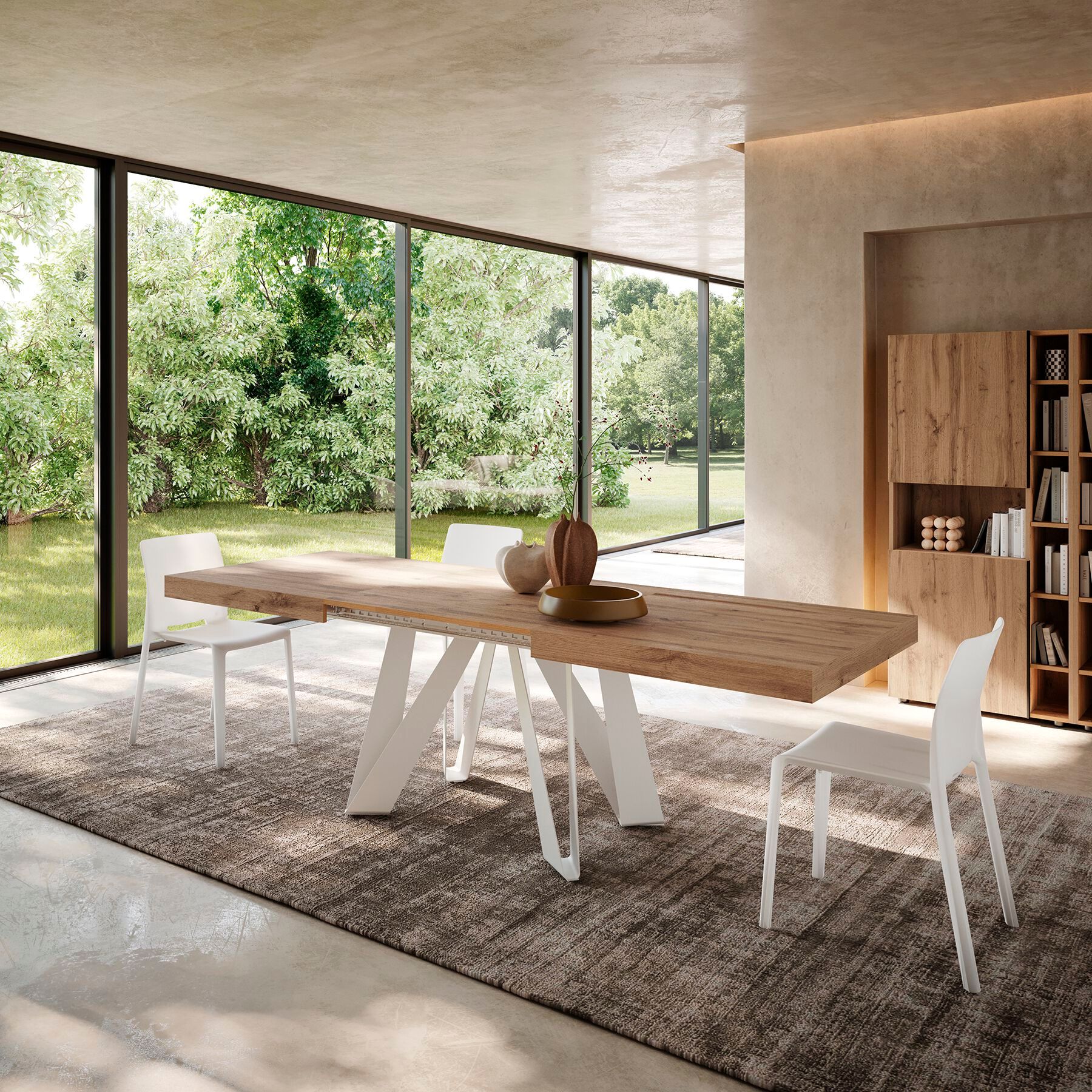 Выдвижной прямоугольный стол из железа с меламиновой столешницей Mobili Fiver ROMINA ARCH-00069646 - Вид №16