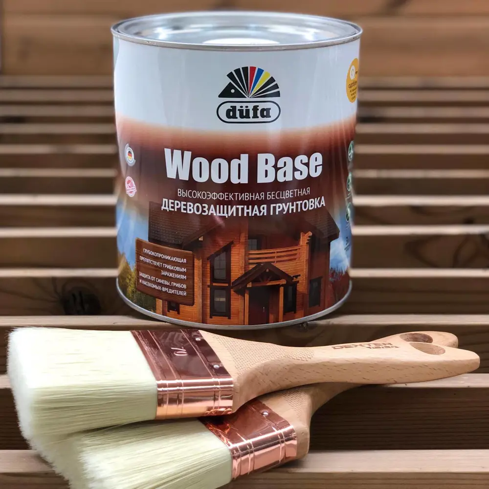 Грунтовка по дереву с биоцидом Wood Base 3 л бесцветная Dufa STLM-2094375 - Вид №2