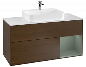 Villeroy&Boch Тумба под раковину Прямоугольная версия F421GMGN Finion Walnut Veneer