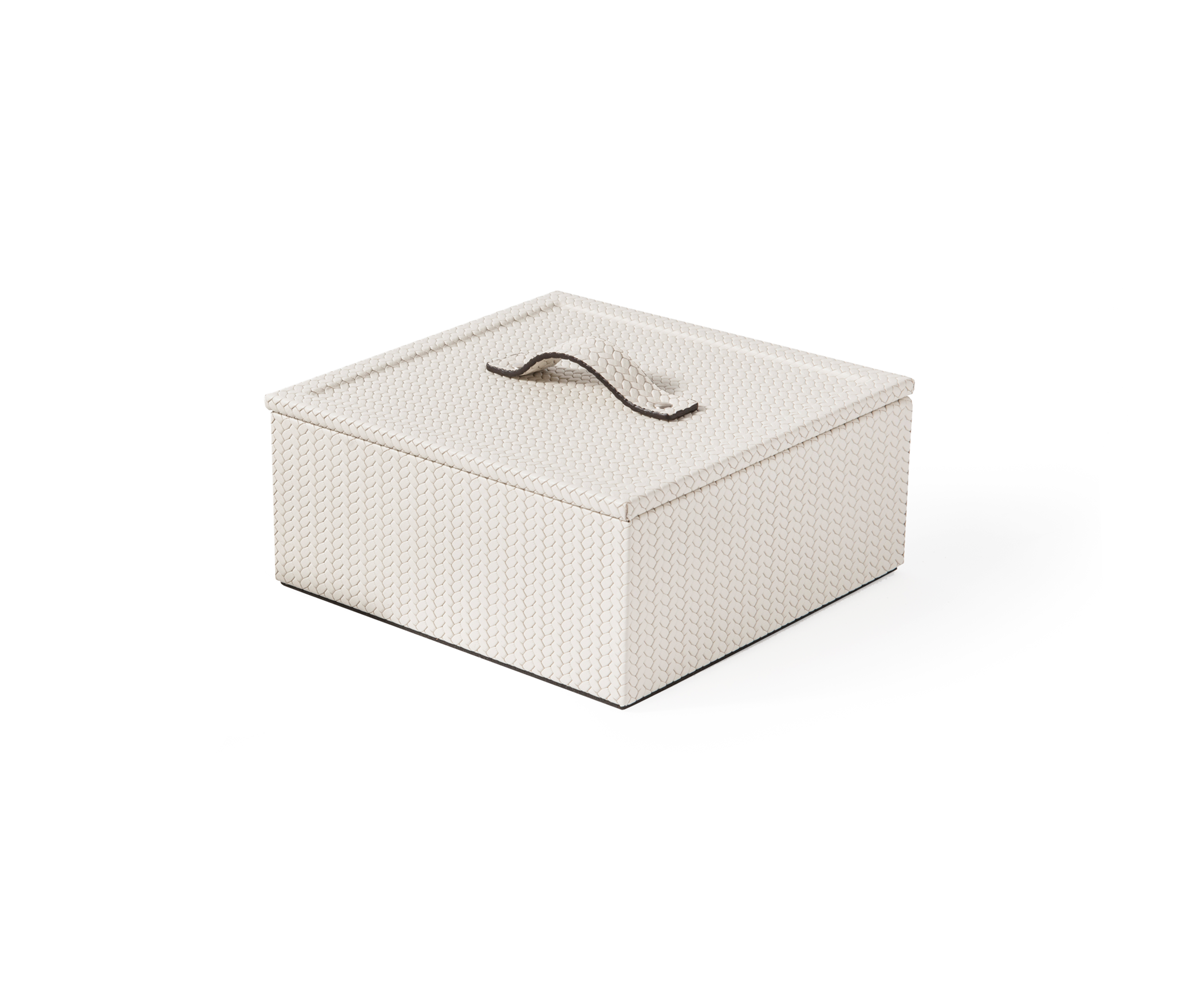 Квадратная коробка Mati - 17,5X17,5XH4 см / зернистая кожа_верблюжья