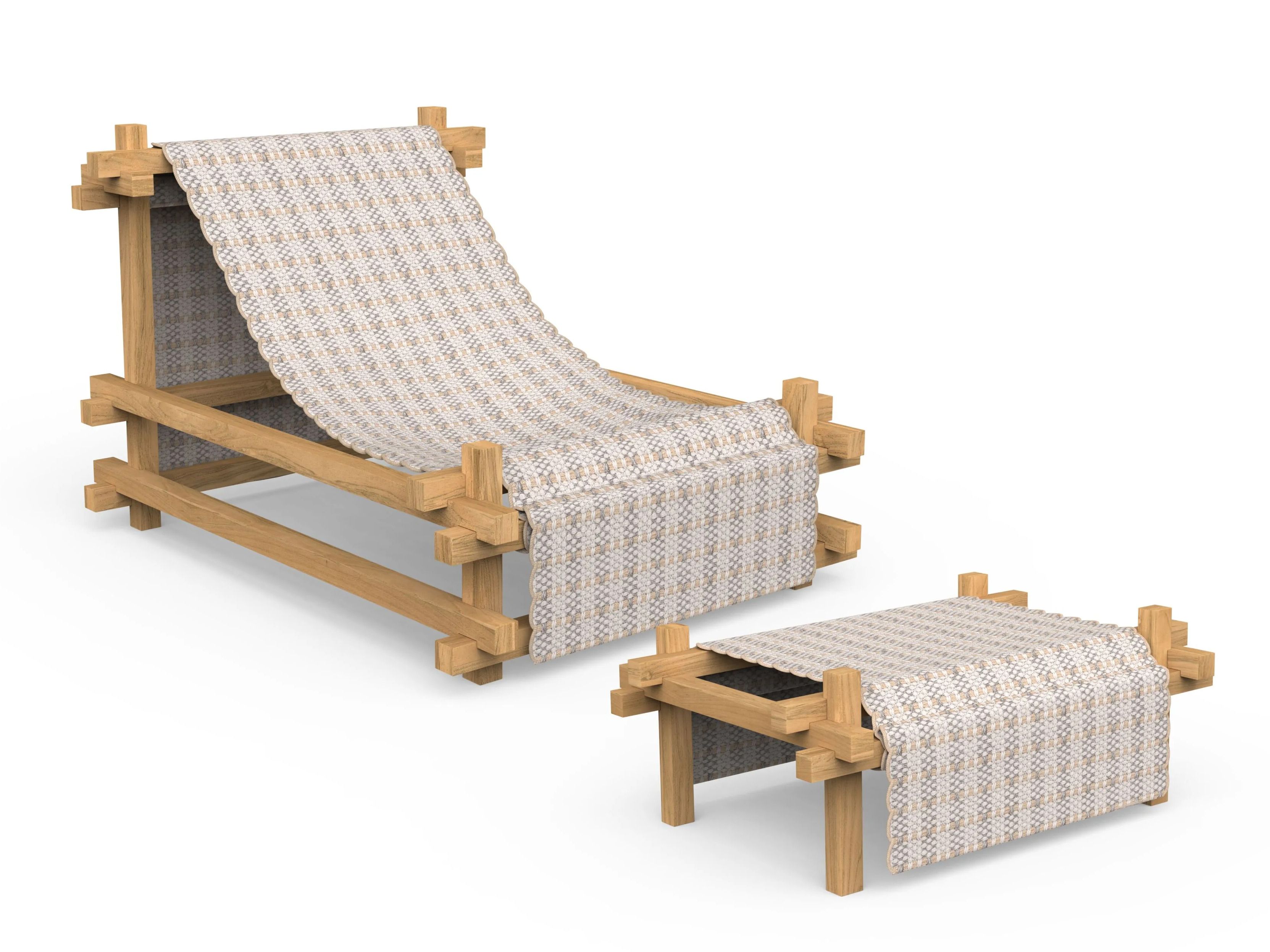 Садовое кресло с подставкой для ног GANDIABLASCO Gandiablasco Edition x Kengo Kuma ARCH-00055045