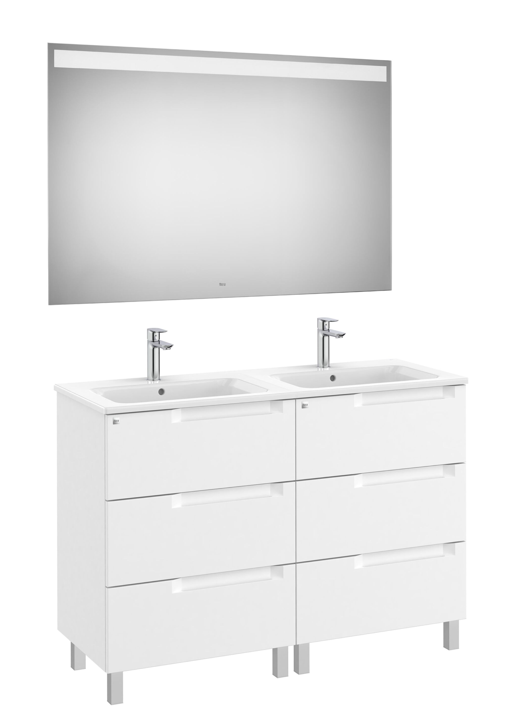 Деревянная двойная напольная раковина с зеркалом Roca Aleyda ARCH-00090443 - Вид №1