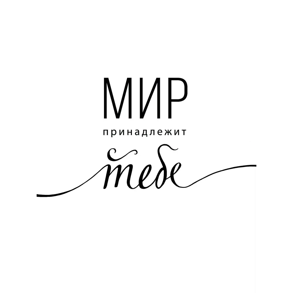 Постер «Мир принадлежит тебе» 30x40 см 83308763 STLM-2058117 Santreyd 