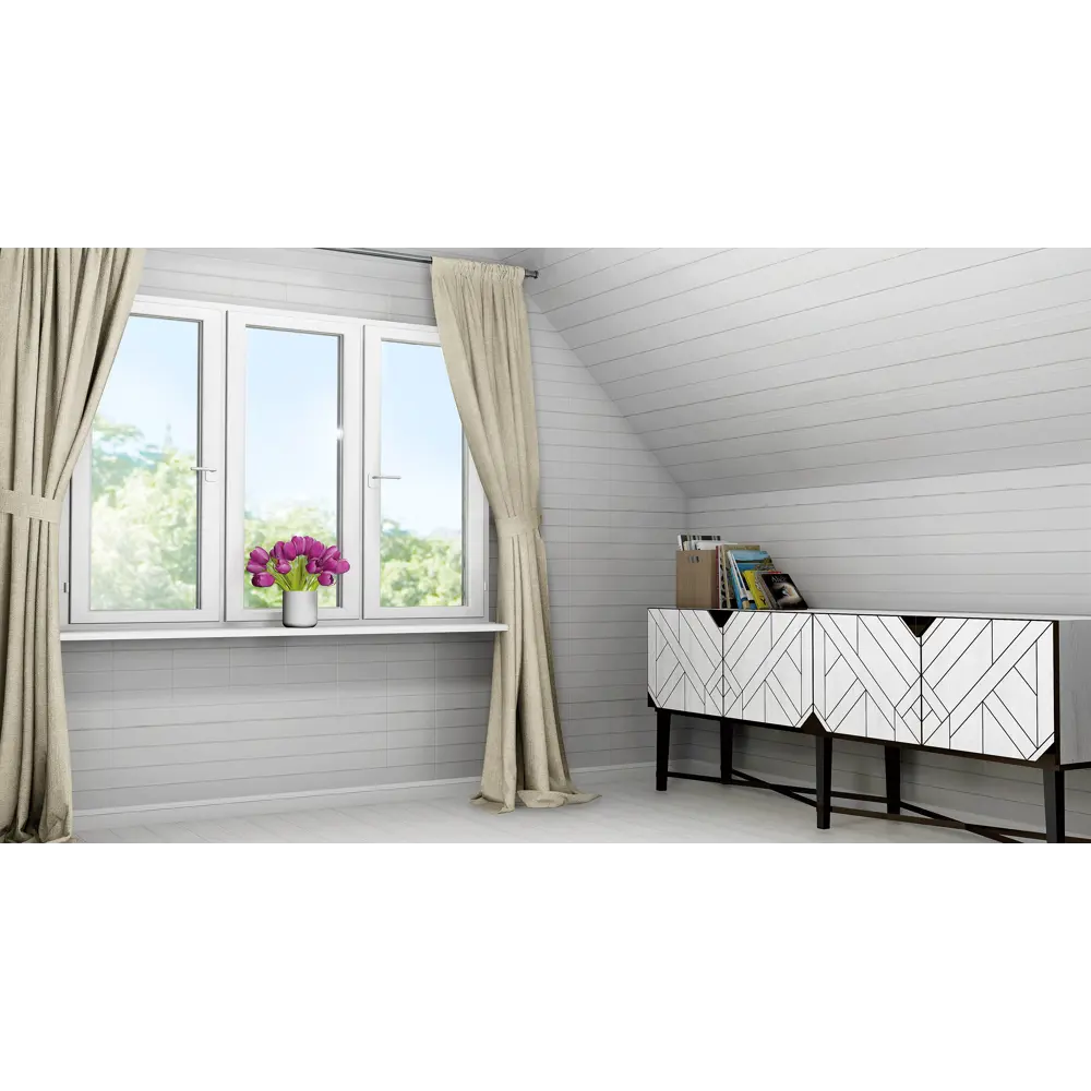 Панель ПВХ Рейки 5 мм 2700х250 мм 0.675 м² КРОНАПЛАСТ STLM-2084422 - Вид №4