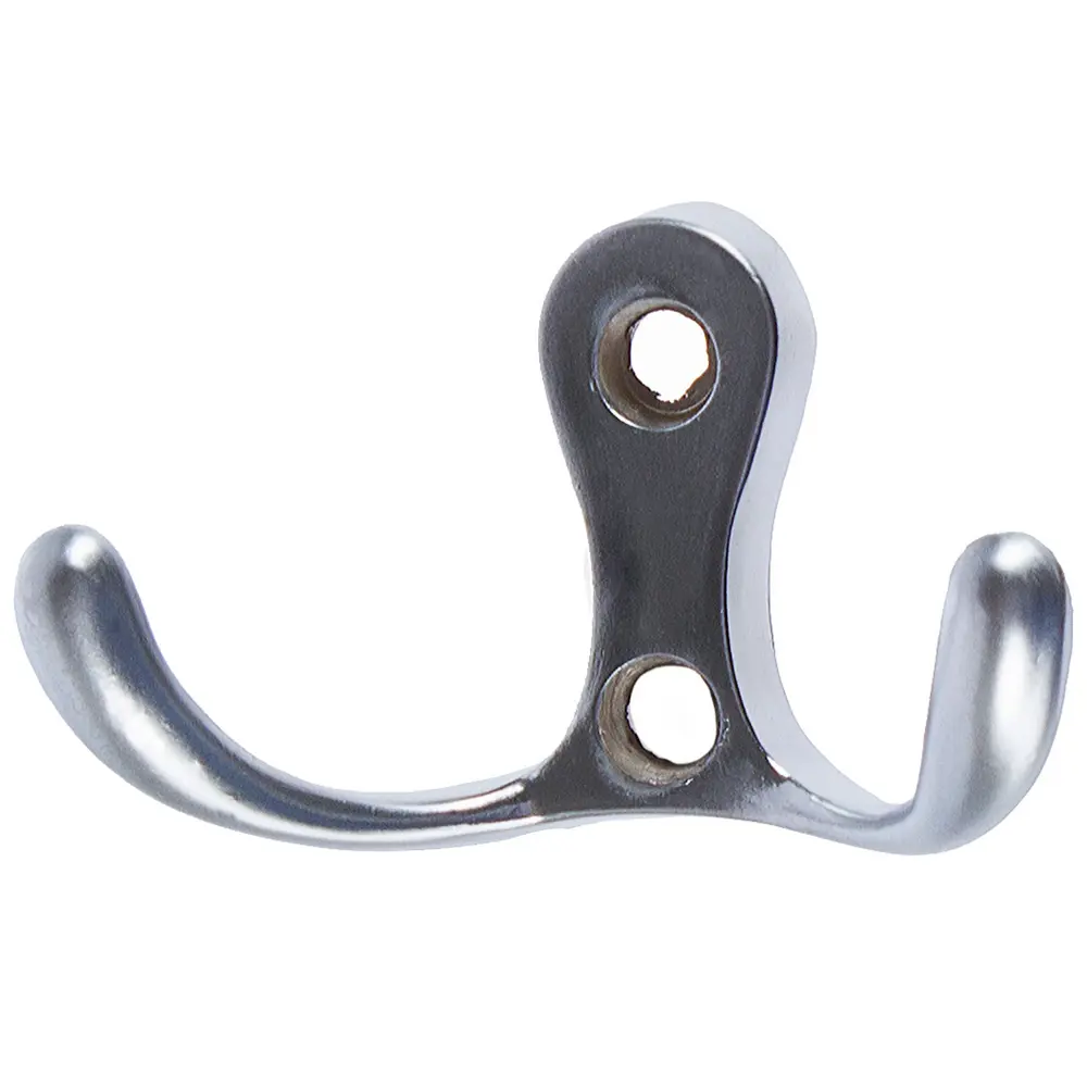 Крючок максимальная нагрузка 10 кг 30 мм сталь крепление на саморезы цвет хром Santreyd STLM-2108702