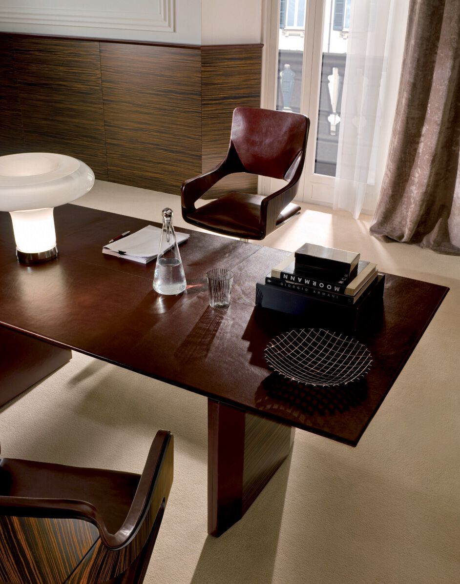 Кожаный стул с подлокотниками i 4 Mariani силуэт ARCH-00090835 - Вид №3