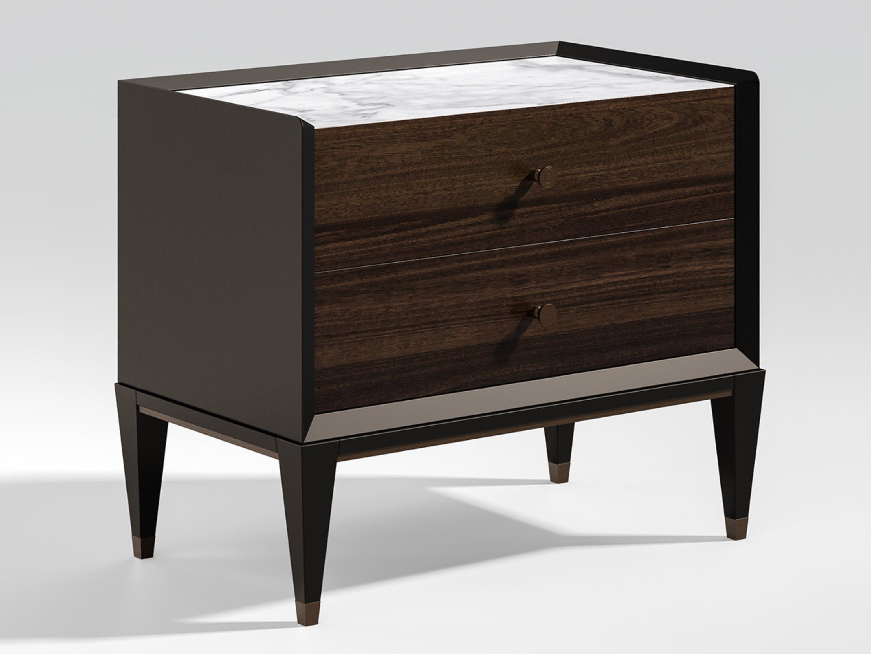 Прямоугольная тумбочка из дерева и мрамора CPRN HOMOOD Eclipse ARCH-00064741 - Вид №1