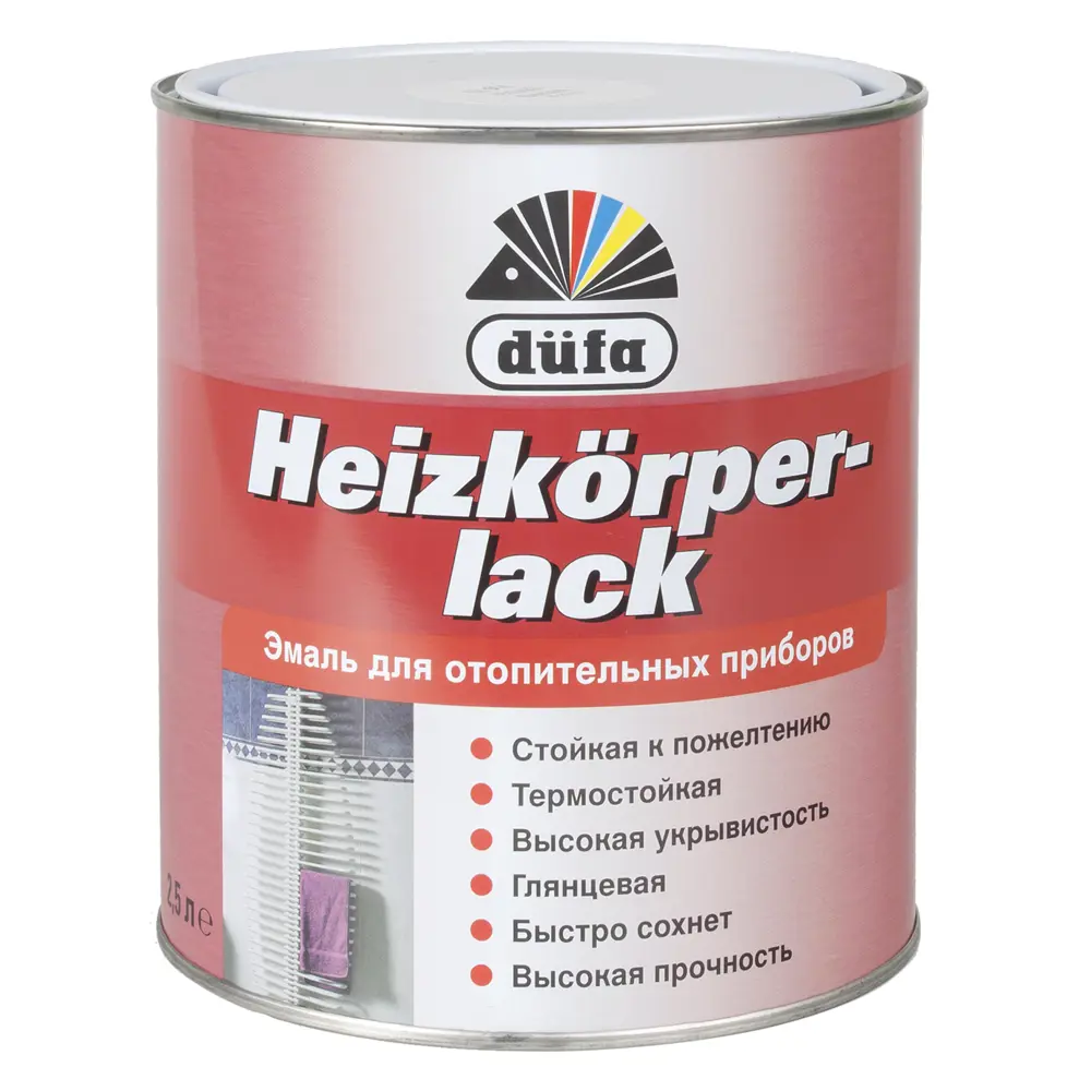 Эмаль для радиаторов Dufa Heizkorperlack цвет белый 2.5 л STLM-2037509