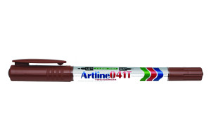 16307053 Перманентный двухсторонний маркер 0,4-1,0 мм Twin Marker, коричневый EK41T-442 Artline