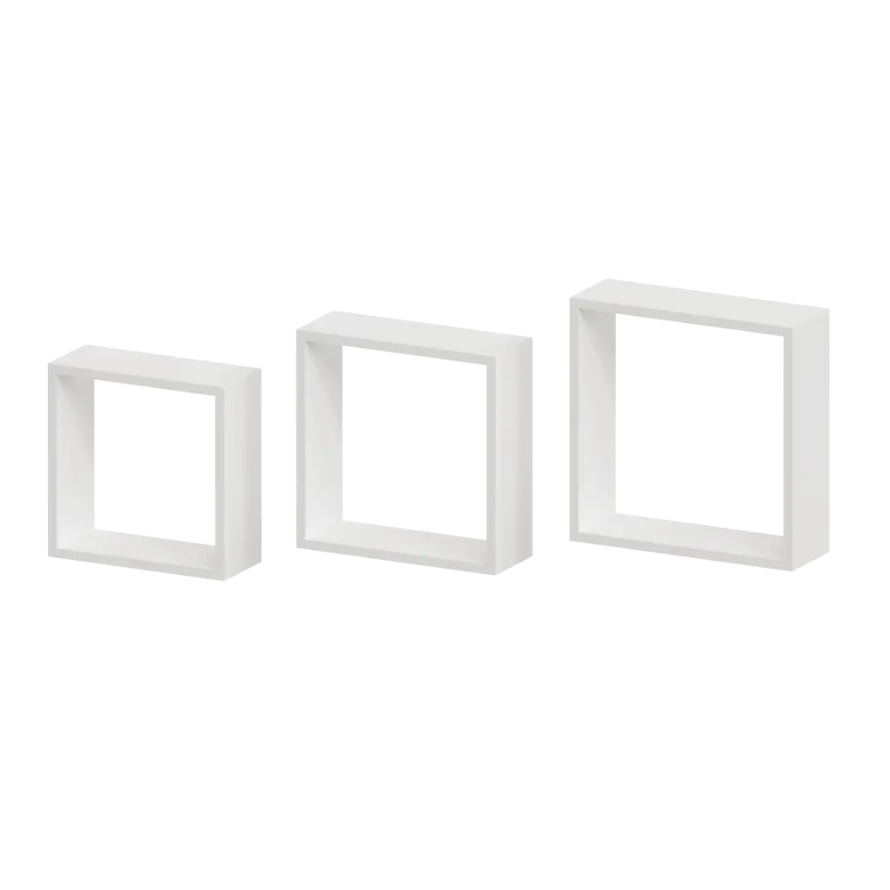 SPACEO: Набор из трёх полок для интерьера 24x24/27x27/30x30 см 82877492 STLM-1097430