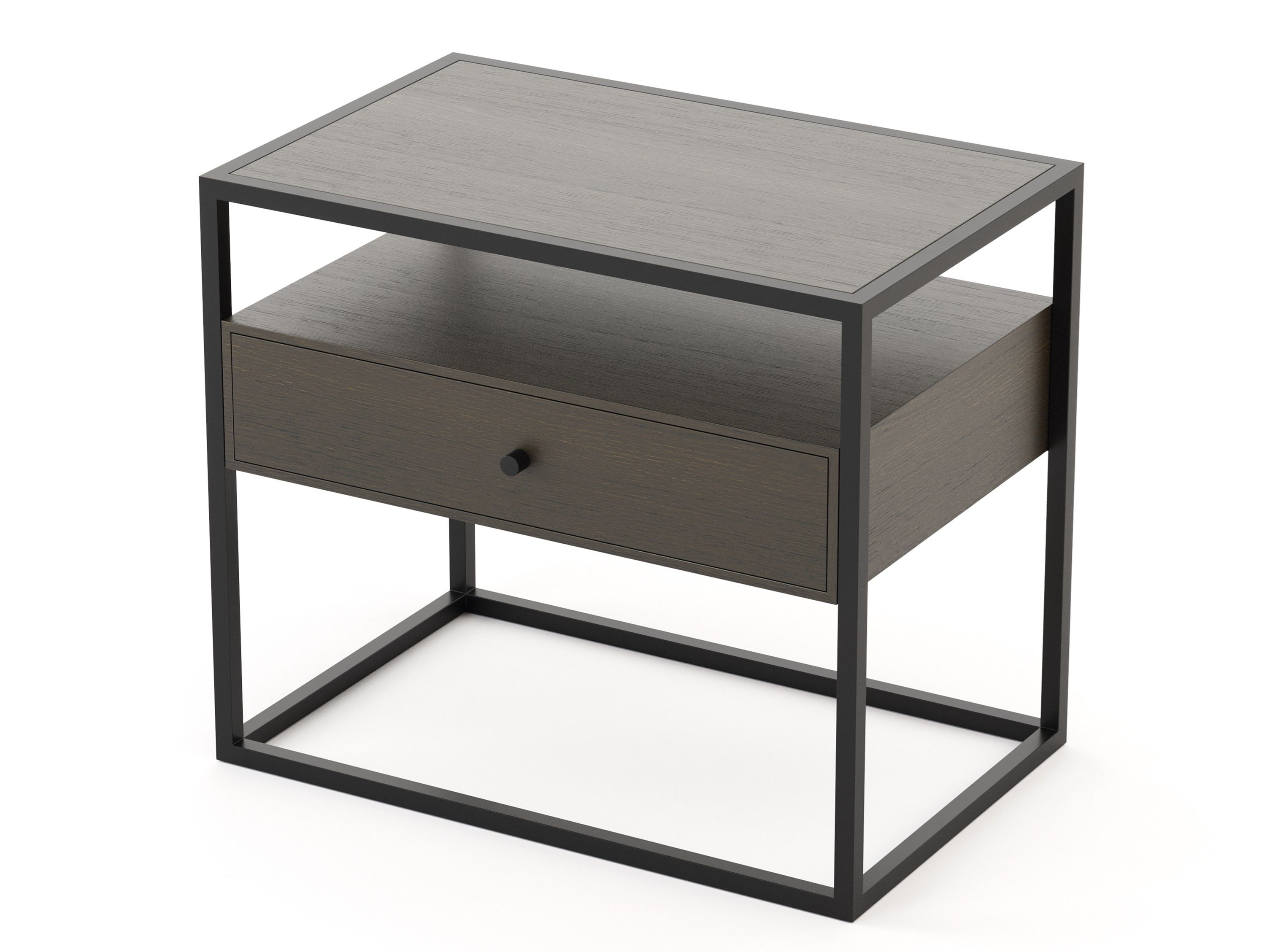 Прямоугольная прикроватная тумбочка из шпона с ящиками Stylish Club мост ARCH-00103665 - Вид №2