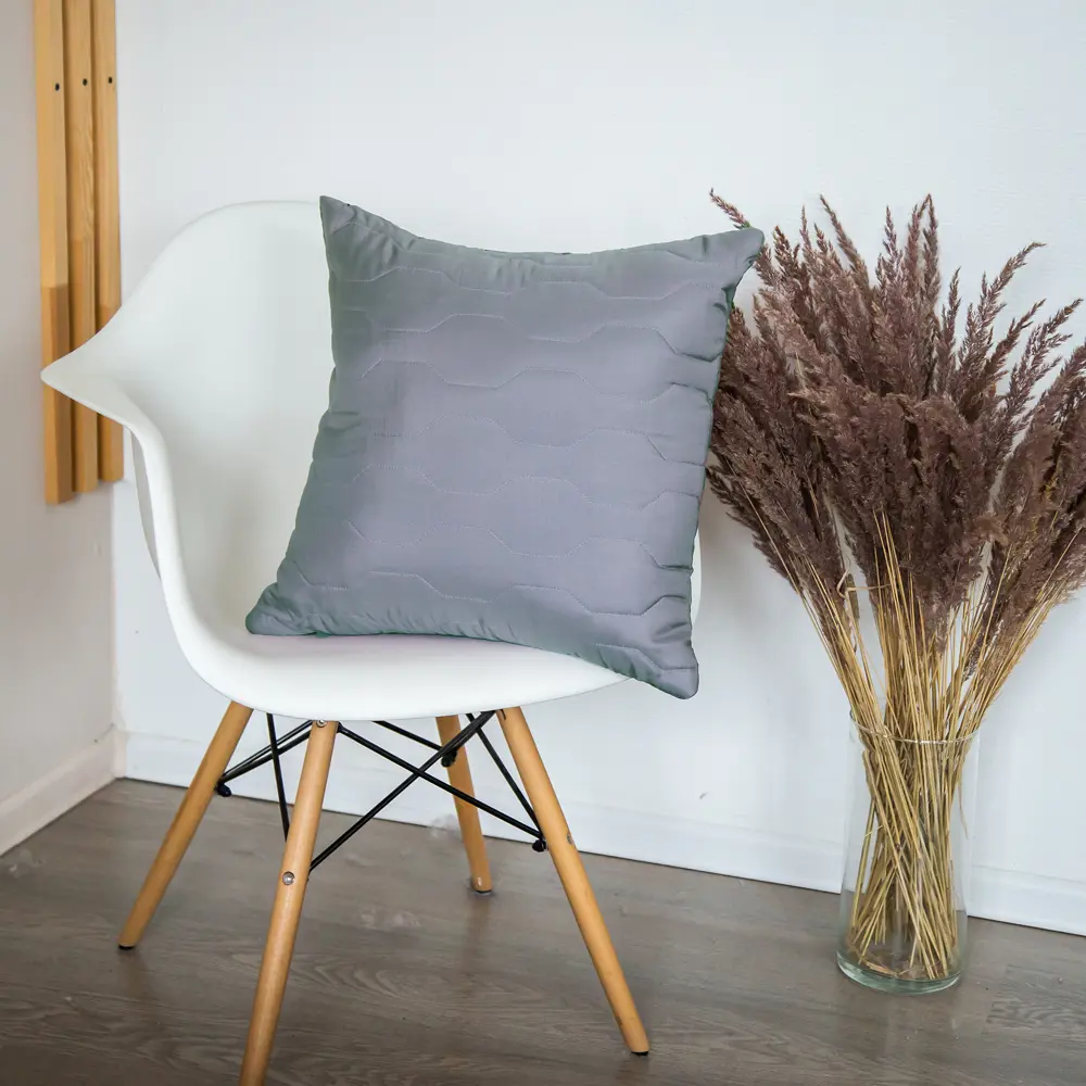 Подушка Микрофибра 50x50 см цвет серый SEASONS STLM-2150182 - Вид №3