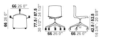 Стул с колесами Arper Catifa 46 ARCH-00133802 - Вид №12