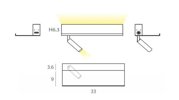 Алюминиевый регулируемый светодиодный настенный светильник с USB-разъемом Olé Lighting Ti-Zas ARCH-00145628 - Вид №1