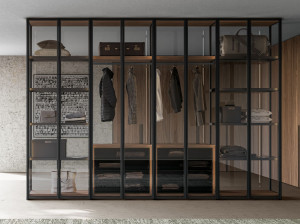 Стеклянная модульная гардеробная