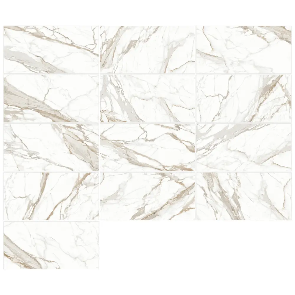 Глазурованный керамогранит Alma Ceramica Calacatta Gold 04 60x120 см 1.44 м² матовый цвет белый STLM-2162910 - Вид №2