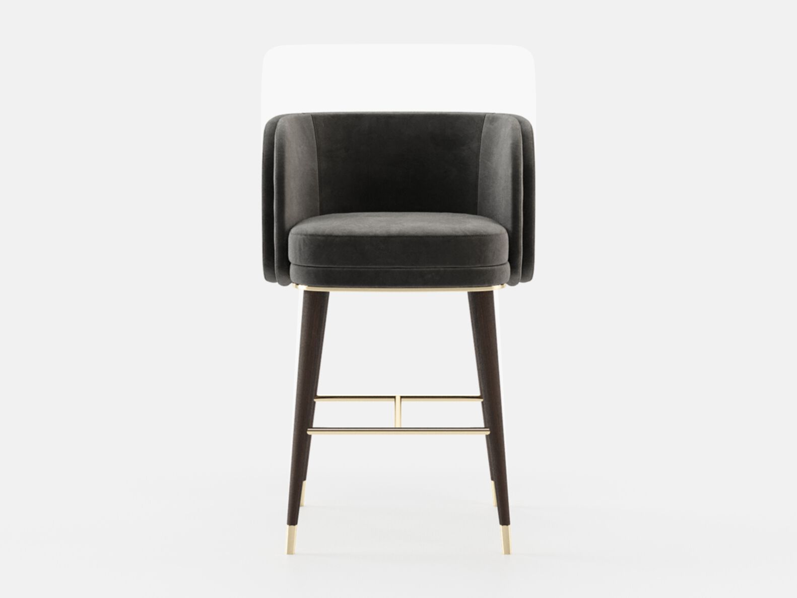 Высокий тканевый мягкий стул с подлокотниками Laskasas Essence ARCH-00035022 - Вид №6