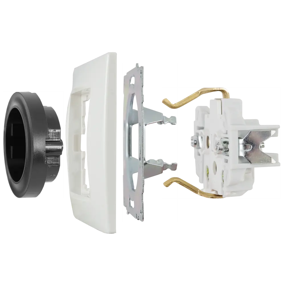 Розетка встраиваемая Onekey Florence с заземлением, цвет чёрный ONEKEYELECTRO STLM-2067996 - Вид №6