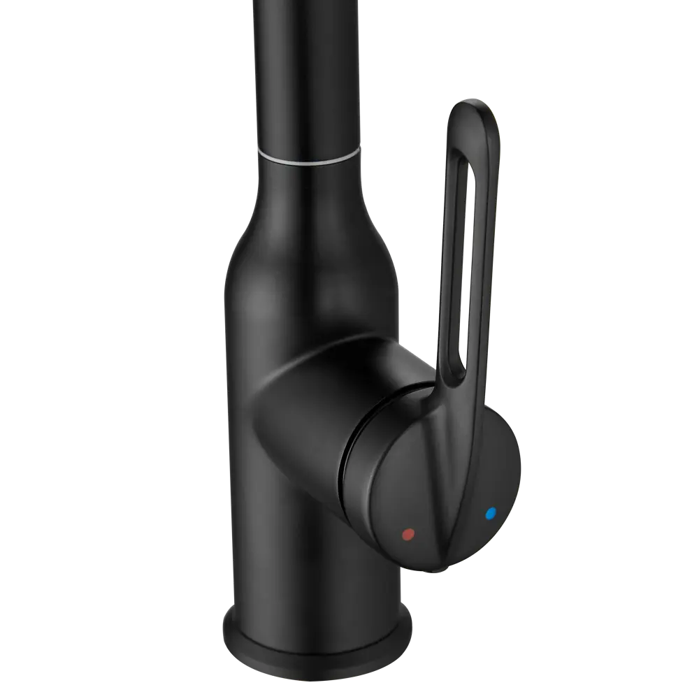 Смеситель для кухни Haiba черный с поворотным изливом 29 см 89396807 STLM-1569384 - Вид №4